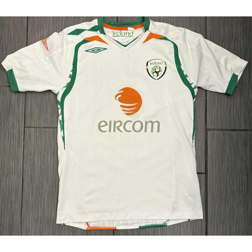Umbro Republic Of Ireland White Football Shirt Away Size Small White Eircom